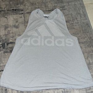 adidas Women’s Light Gray Logo Racerback Tank